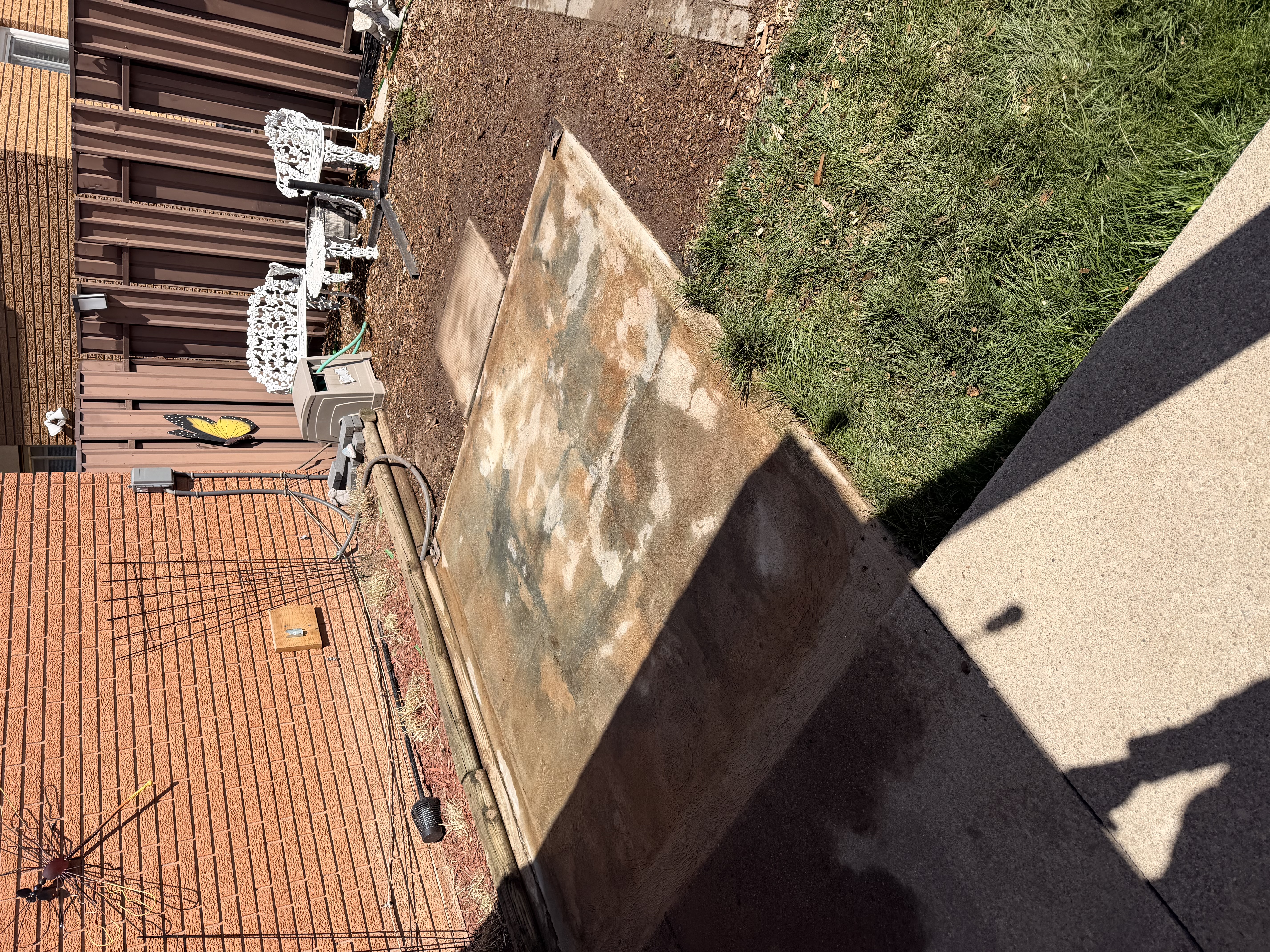 Clean deck after hot tub removal